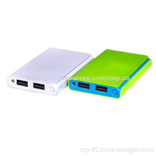6,000mAh Li-polymer Battery Cell Power Banks, Fashionable Design, Private Mold, Dual-USB